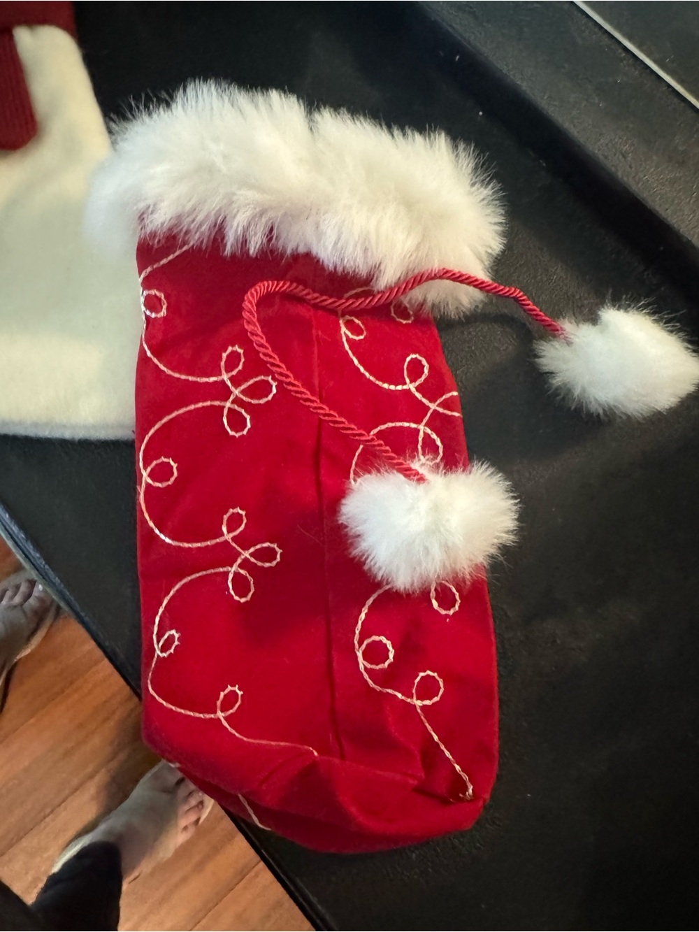 NEW Set of TWO Cute Snowman Christmas Stocking!Plus a mini Red Sticking Bag. NEW - Picture 16 of 16